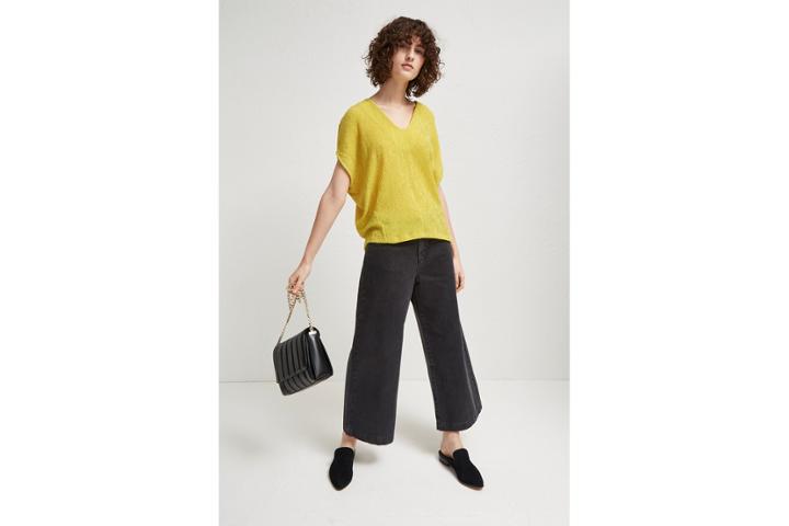 French Connection Susui Seersucker Jersey Top