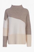 French Connection Patchwork Tonal High Neck Jumper