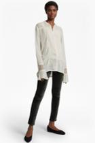 French Connenction Hillary Sheer Collarless Shirt