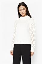 French Connection Kora Laddered Sleeves Jumper