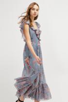 French Connenction Cecile Sheer V-neck Maxi Dress