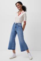 French Connection Piper Recycled Cropped Wide Leg Jeans