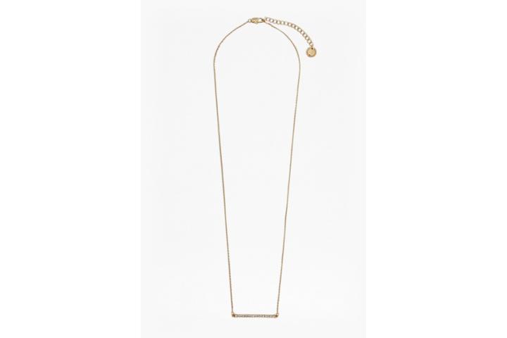 French Connection Crystal Bar Necklace