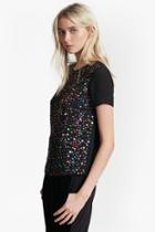 French Connection Rainbow Jewel Embellished Top