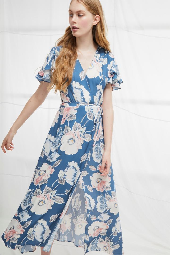 Fcus Cari Crepe Midi Tea Dress