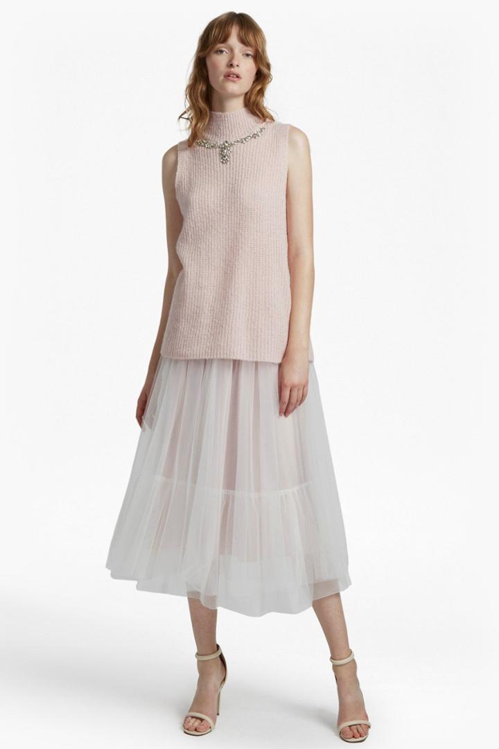 French Connenction Luna Sparkle Midi Skirt