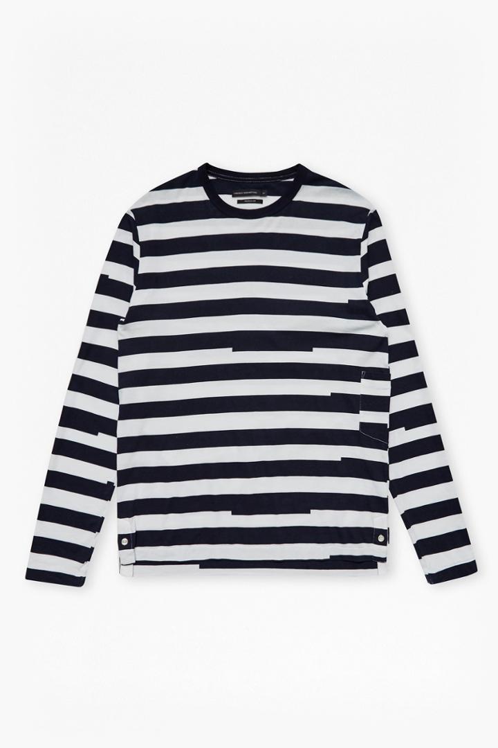 French Connection Ajrakh Block Striped Top