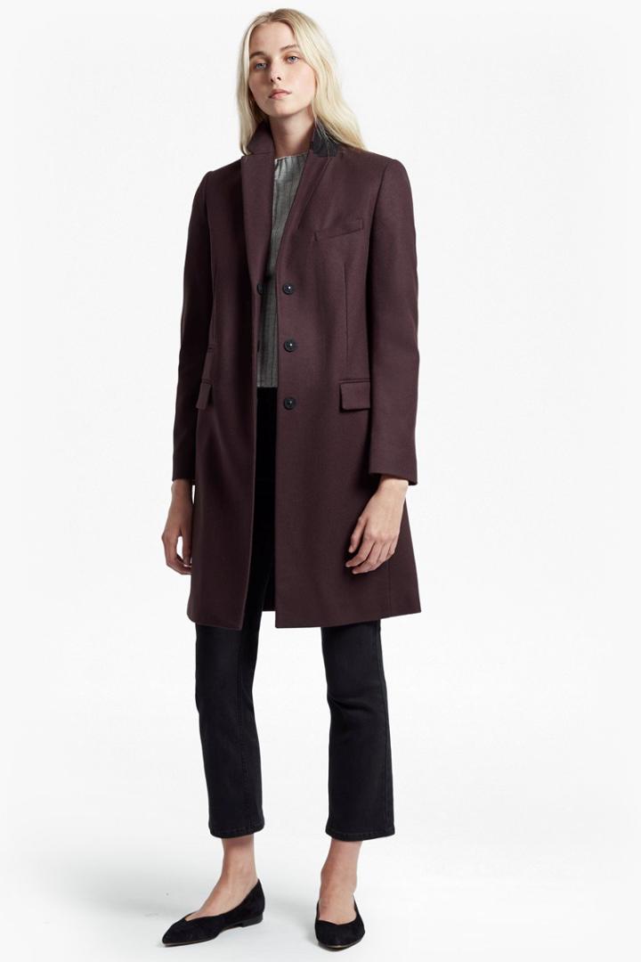 Fcus Platform Felt Long Sleeved Smart Fit Coat