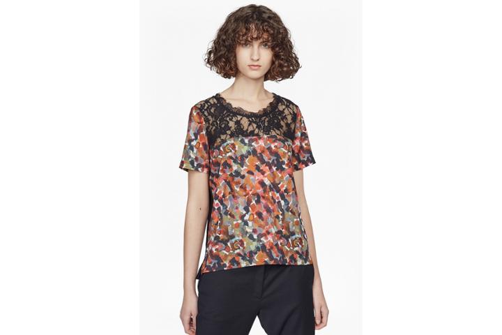 French Connection Eleanor Lightweight Crepe Printed Top