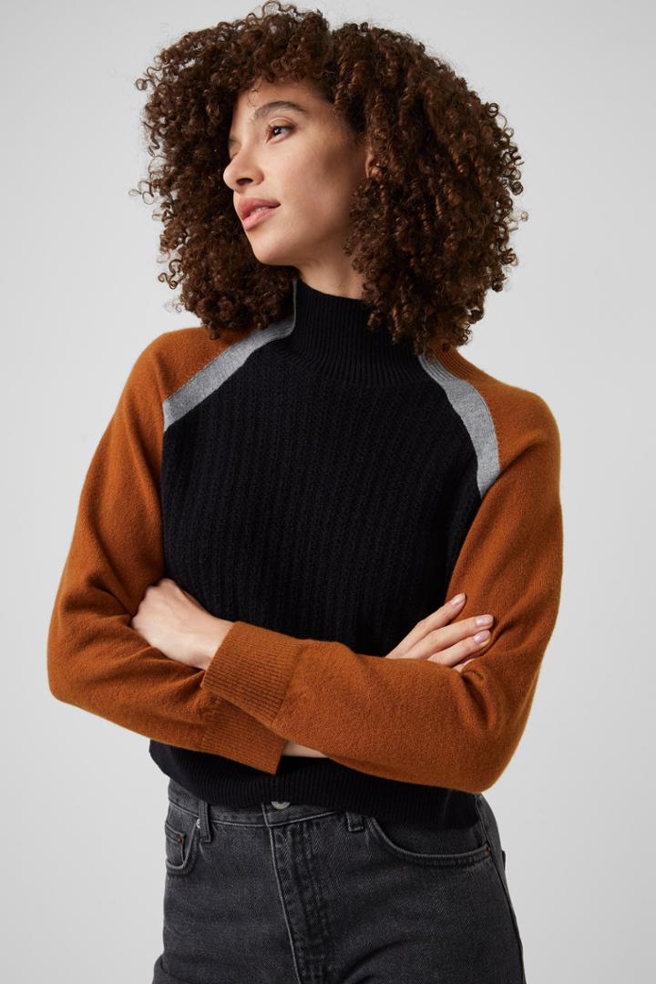 French Connection Millia Vhari Colour Block Jumper