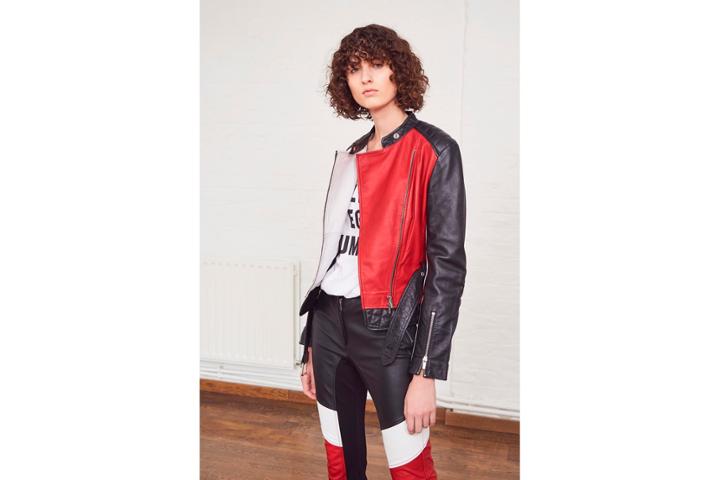French Connection Evia Leather Belted Waist Jacket