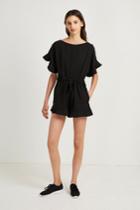 French Connenction Cari Frill Playsuit