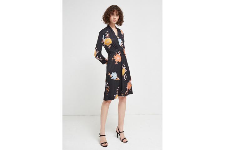 French Connection Shikoku Spaced Wrap Dress