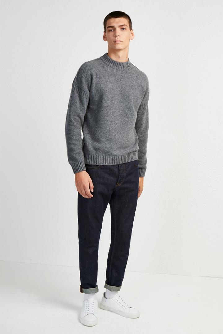 French Connenction Fisherman Wool Crew Neck Jumper