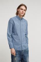 French Connenction Linen Gingham Overdyed Shirt