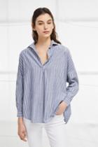 French Connection Tatus Stripe Pop Over Shirt