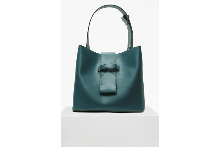 French Connection Contemporary Slide Lock Bucket Bag