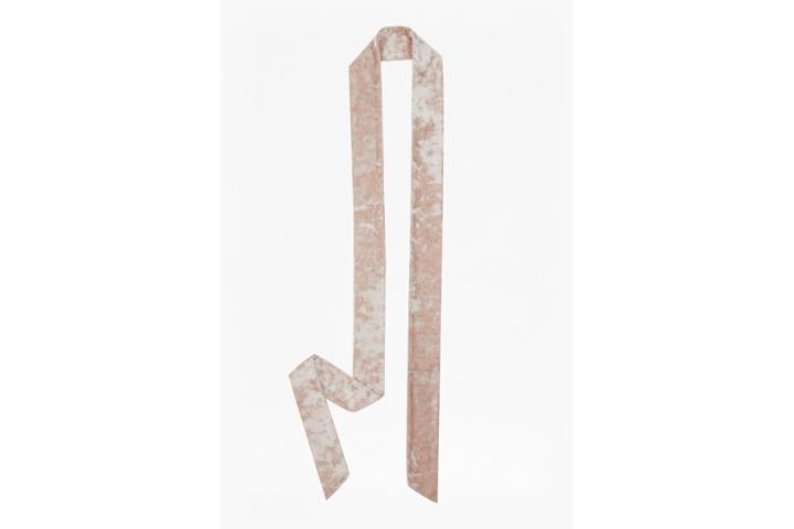 French Connection Crushed Velvet Skinny Scarf
