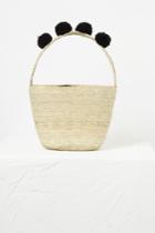 French Connection Alani Palm Leaf Basket Bag