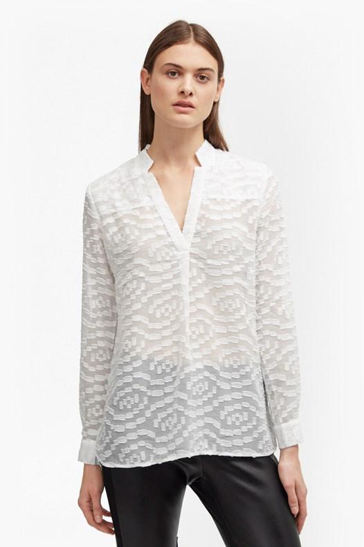 French Connection Ruby Sheer Textured Shirt