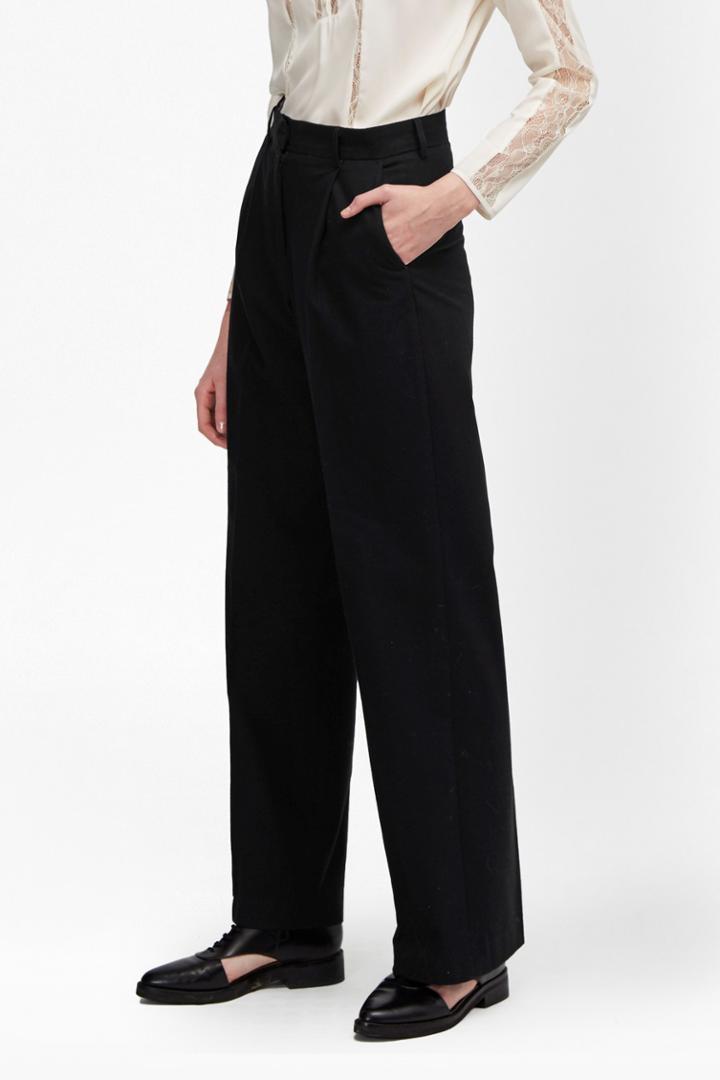 French Connection Winter Flannel Wide Leg Trousers