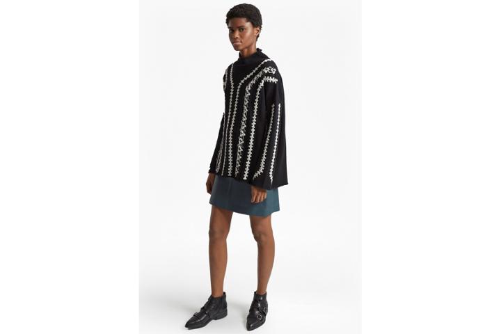 French Connection Ella Embroidered Wool Blend Jumper