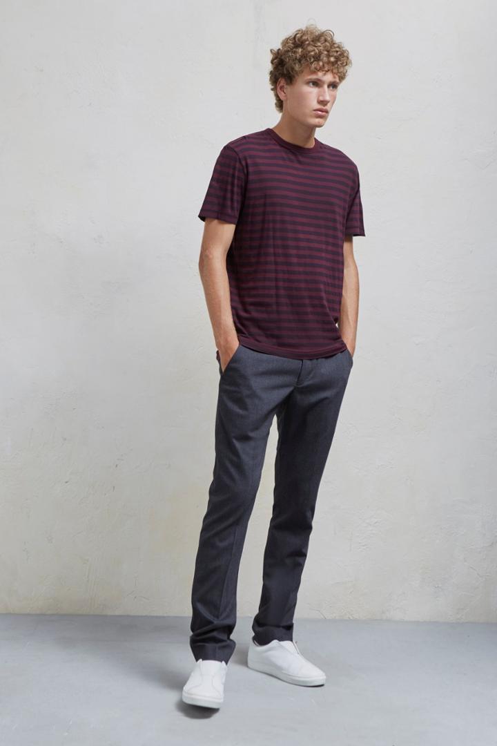 Fcus Garment Dye Stripe Crew Neck T Shirt