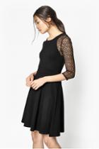 French Connection Vienna Lace Jersey Dress
