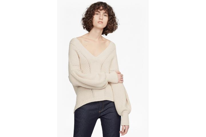 French Connection Millie Mozart Knit Dropped Sleeve Jumper