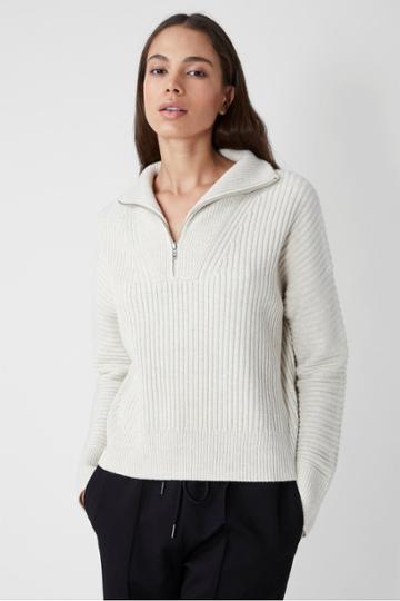 French Connection Lana Knits Half Zip Sweater