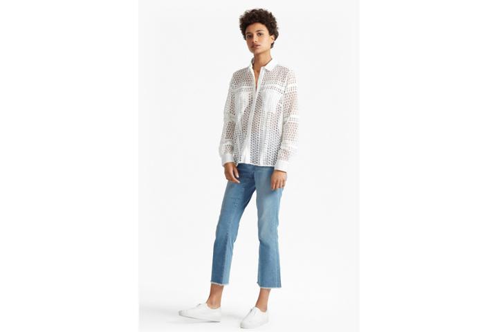 French Connection Summer Cage Lace Shirt