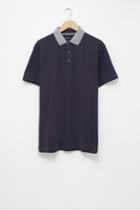 French Connenction Block Side Panel Cotton Polo Shirt