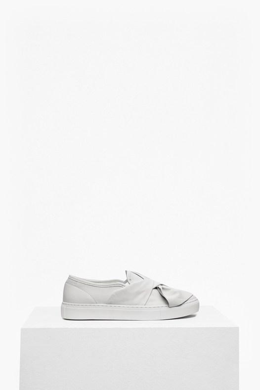 French Connection Simmie Bow Leather Trainers