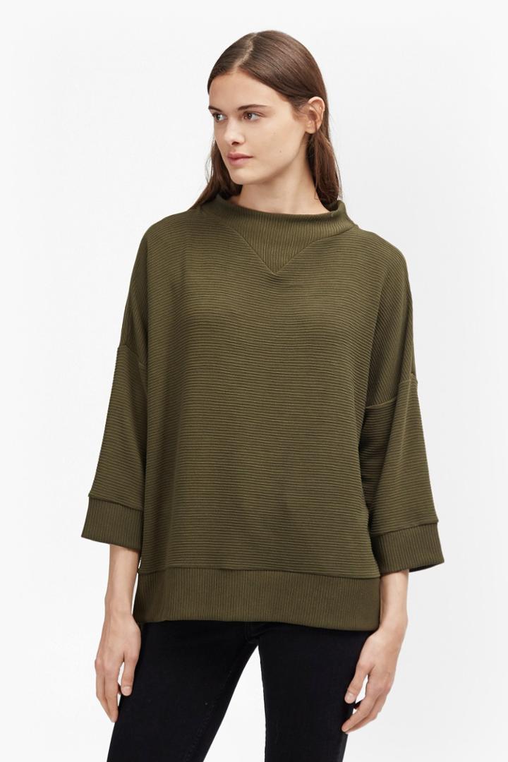 French Connection Sudan Marl Rib Oversized Top
