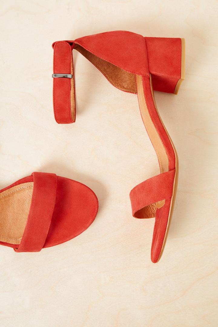 French Connenction Karla Suede Block Heel Shoes