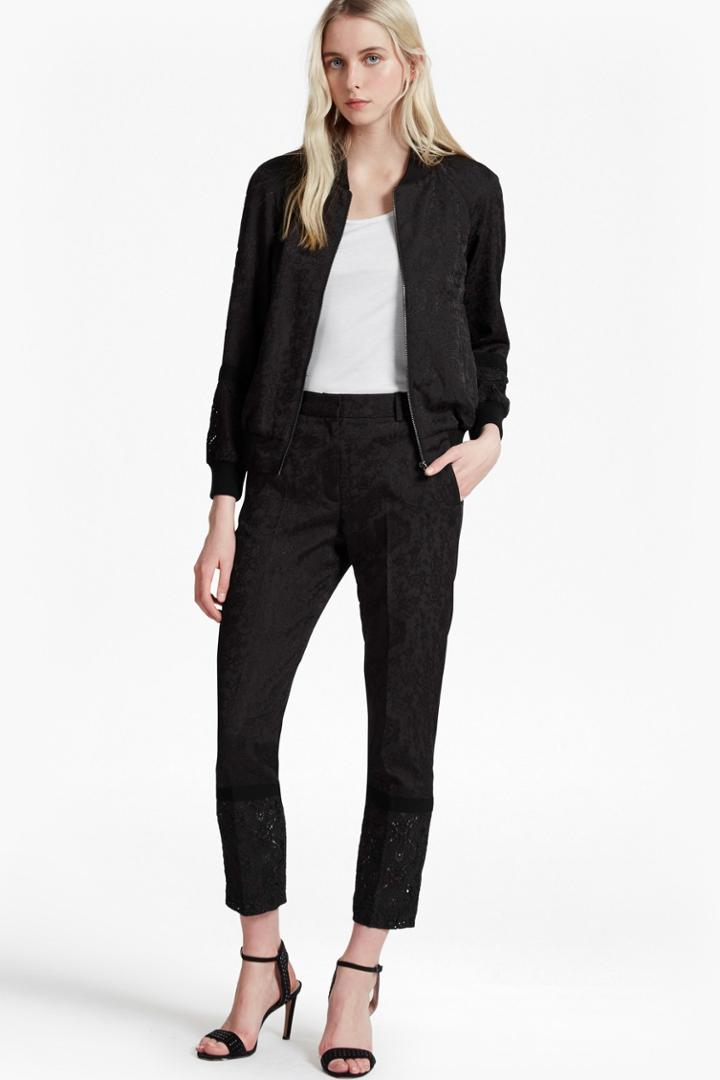 French Connection Francisco Lace Jacquard Bomber Jacket