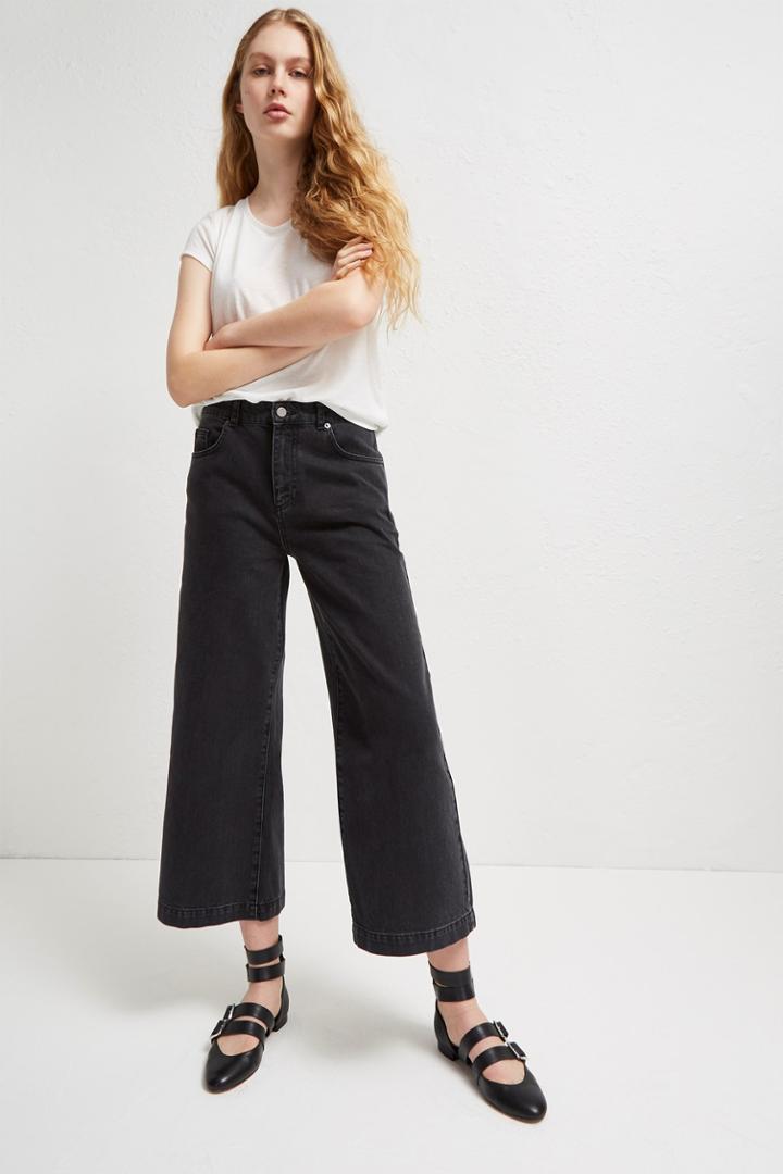 French Connenction Dennery Denim Cropped Cone Jeans