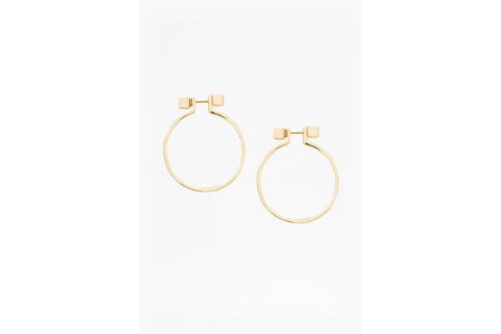French Connection Cube Circle Earrings