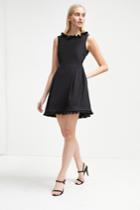 French Connenction Alvina Stretch Frill Belted Dress