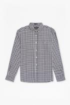 French Connection Flannel Herringbone Gingham Shirt