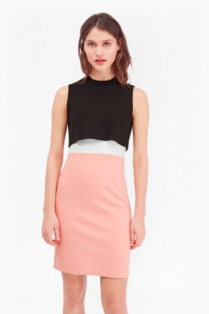 French Connection Lula Stretch Double Layer Dress