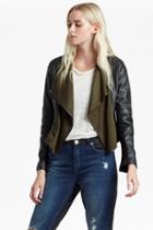 French Connection Filomena Draped Front Biker Jacket