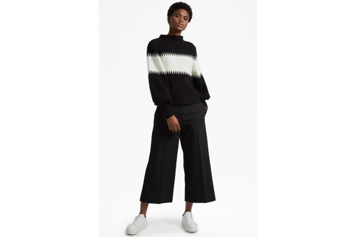 French Connection Sofia Knit Blouson Sleeved High Neck Jumper