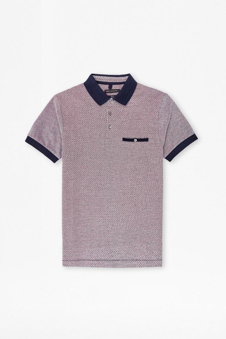 French Connection Oxford Pique Geo Polo Shirt