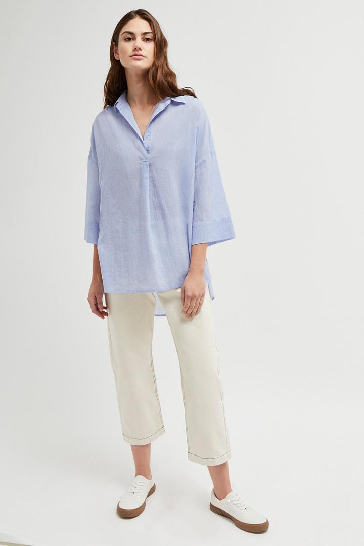 French Connenction Jacinthe Stitch Pop Over Shirt