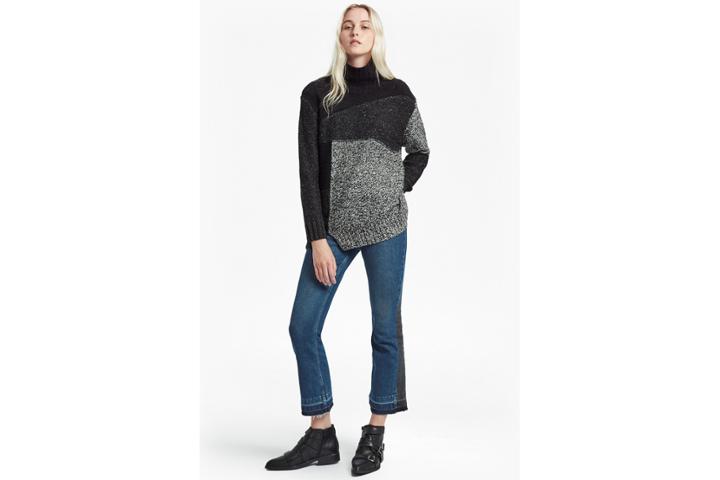 French Connection Anna Patchwork Knitted Jumper