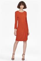 French Connenction Elsa Long Sleeved Draped Jersey Dress