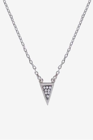 French Connection Mini Triangle Pave Pendant Necklace