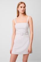 French Connection Whisper Belted Straight Neck Dress