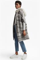 Fcus Irma Melange Knit Long Sleeved Cardigan Coat